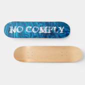 Skater Trick No Compliing on Blue Abalone Fractal Persoonlijk Skateboard (Horizontaal)