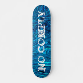Skater Trick No Compliing on Blue Abalone Fractal Persoonlijk Skateboard