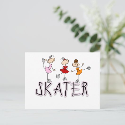 Skater Tshirts en cadeautjes Briefkaart (Staand voorkant)