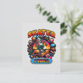 SKATER VIBES! BRIEFKAART (Staand voorkant)