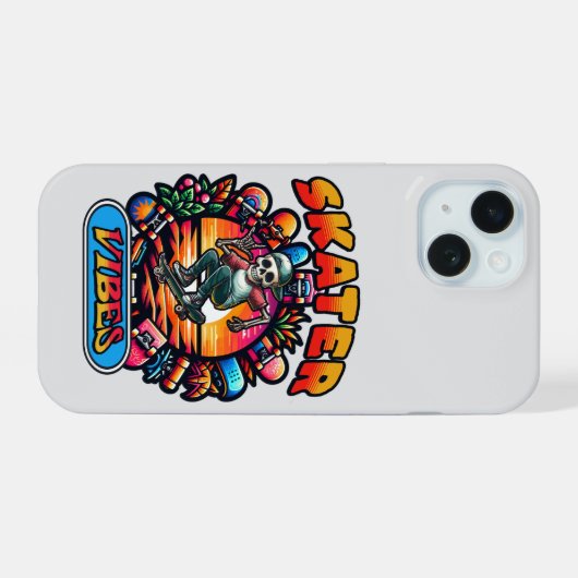 SKATER VIBES! iPhone 15 CASE (Achterkant horizontaal)