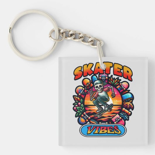 SKATER VIBES! SLEUTELHANGER (voorkant)