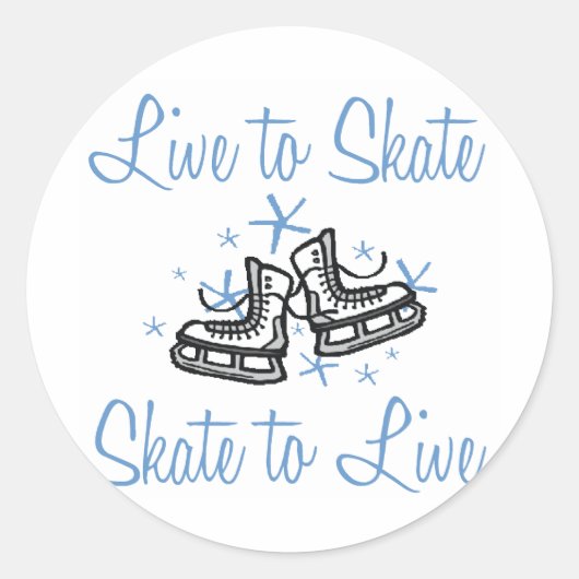 SkaterChick Live naar Schaats Ronde Sticker (Voorkant)