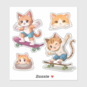 Skaterkat Sticker (Vel)