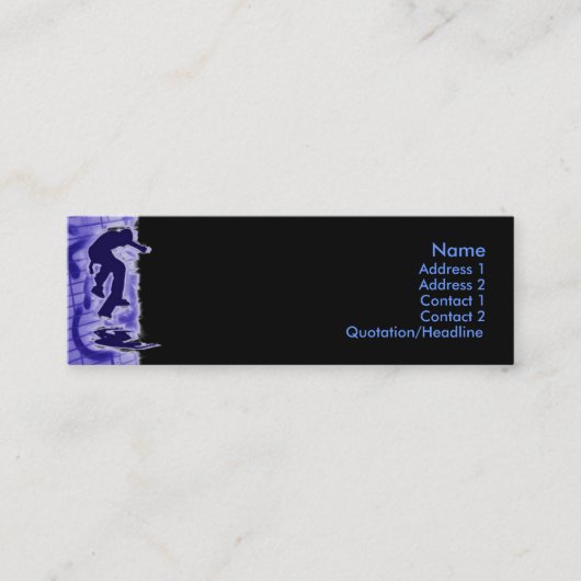 Skaterprofielkaart Mini Visitekaartje (Voorkant)