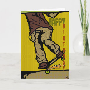 skaters2, Happy, Verjaardag Kaart