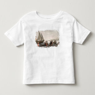 Skaters en een golffeest op het ijs kinder shirts