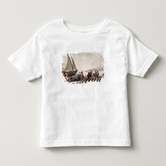 Skaters en een golffeest op het ijs kinder shirts (Voorkant)