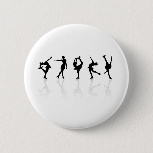 Skaters en reflecties ronde button 5,7 cm (Voorkant)