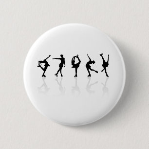 Skaters en reflecties ronde button 5,7 cm