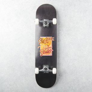 Skaters Gonna Skate Skelet Man Skateboarder Sticker