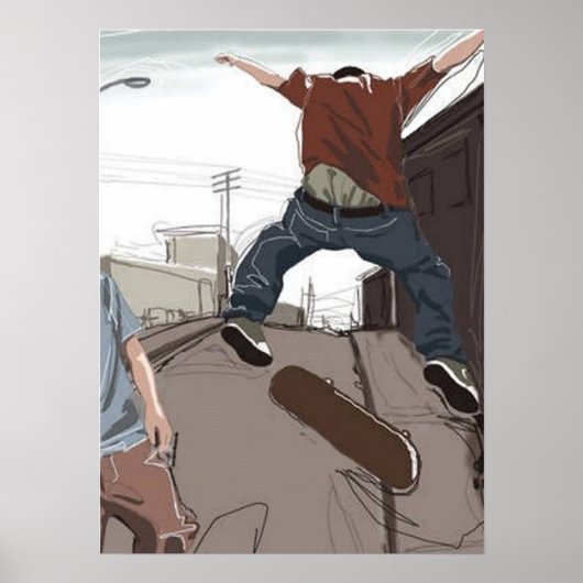 Skaters in het Poster Street (Voorkant)