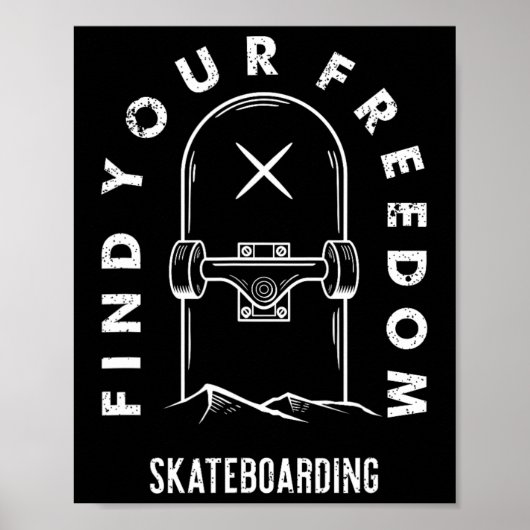 Skaters Leuke Pro Skateboarden Leven Voor Tiener Poster (Voorkant)