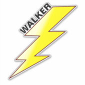 Skater's Name & Lightning Bolt Design - Skateboard Sticker (Voorkant)