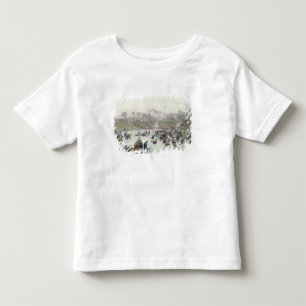 Skaters op het Bois de Boulogne-meer Kinder Shirts