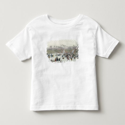 Skaters op het Bois de Boulogne-meer Kinder Shirts (Voorkant)