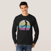 Skaters  Schaats Sunset Ice Skating Retro Fig T-shirt (Voorkant volledig)