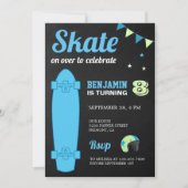 Skaters Verjaardagsfeestje Kaart (Voorkant)