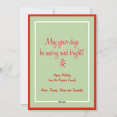 Skaters Waltz Retro kerstkaart Aangepaste Vintage (Achterkant)