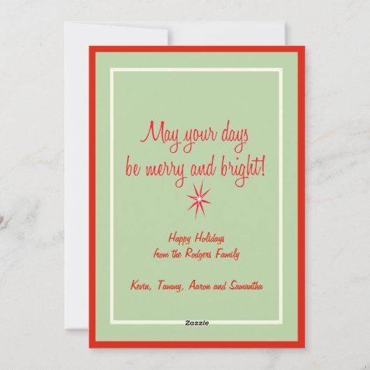 Skaters Waltz Retro kerstkaart Aangepaste Vintage (Achterkant)