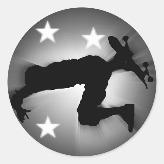 skaterzijde ronde sticker (Voorkant)