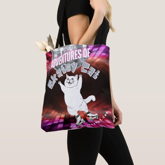 Skatey Cat Canvas tas (Dichtbij)