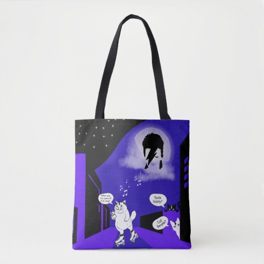 Skatey Cat - Schaats Oddity Bag Tote Bag (Voorkant)
