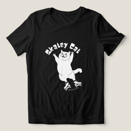 Skatey Cat Tri-Blend Shirt (Design voorkant)