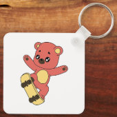 Skating Bear Sleutelhanger (Achterkant)