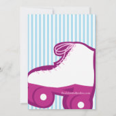 Skating Birthday Party Invitation Kaart (Achterkant)