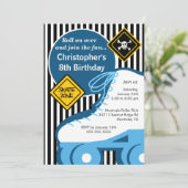 Skating Birthday Party Invitation Kaart (Staand voorkant)