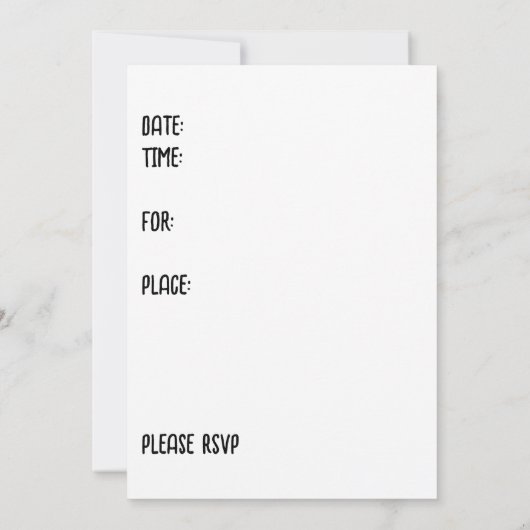 Skating Birthday Party Invite for Kids Kaart (Achterkant)