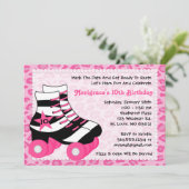 Skating Birthday Party Kaart (Staand voorkant)