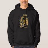 Skating Dinosaur rex on Skateboard Hoodie (Voorkant)