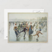 Skating, gepubliceerd door L. Prang en Co. Briefkaart (Voorkant / Achterkant)