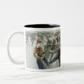 Skating, gepubliceerd door L. Prang en Co. Tweekleurige Koffiemok (Links)