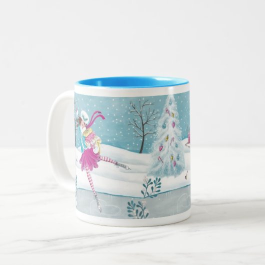 Skating Girl - mok met twee tinten (Voorkant links)