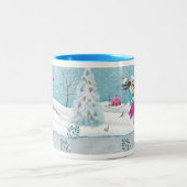 Skating Girl - mok met twee tinten (Center)