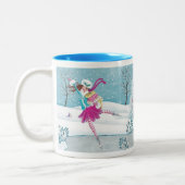 Skating Girl - mok met twee tinten (Links)