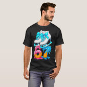 Skating Ice Cream Drip Number 67 Player 67th Birth T-shirt (Voorkant volledig)