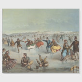 Skating in Central Park, New York Cadeaupapier (Vlak)