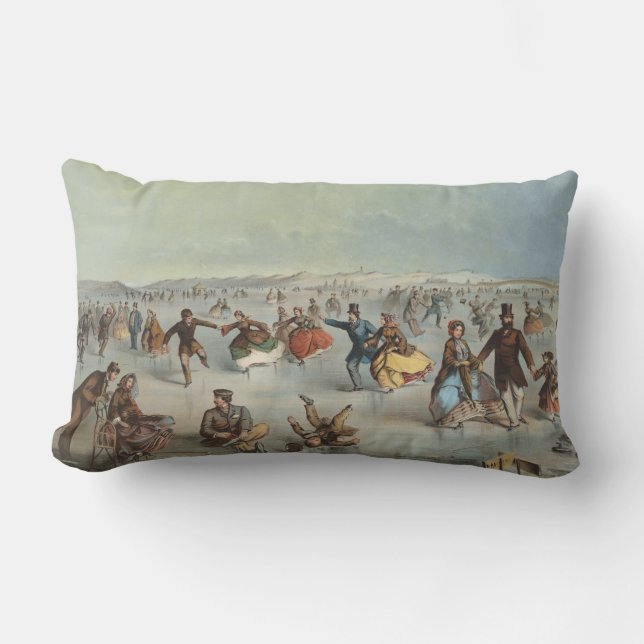 Skating in Central Park, New York Kussen (Voorkant)