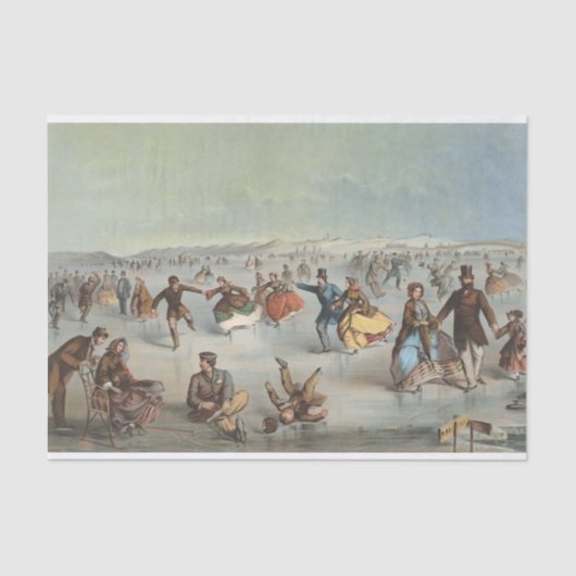 Skating in Central Park, New York Tissuepapier (Voorkant)