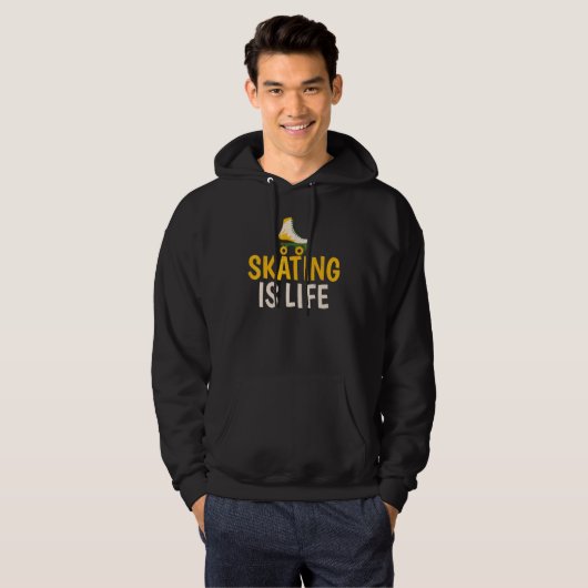 Skating is Life Roller Skating Hoodie (Voorkant volledig)