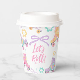 Skating Lets Roll Roller Skate Girl Birthday Papieren Bekers
