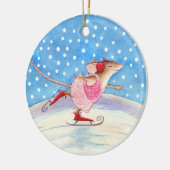 Skating Mouse Kerst of Winter ornament (Links)