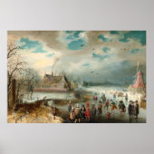 Skating on Amstel River, van Breen Fine Art Poster (Voorkant)