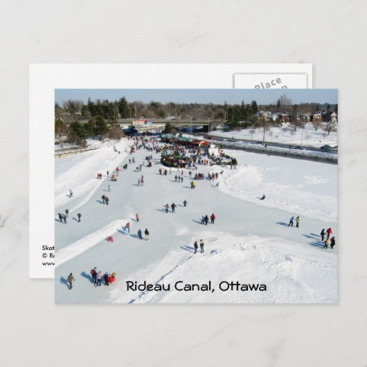 Skating on Dow's Lake at Bronson Bridge Briefkaart (Voorkant / Achterkant)