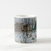 Skating op het bevroren kanaal koffiemok (Center)