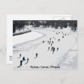 Skating op het kanaal van Rideau - Briefkaart (Voorkant / Achterkant)